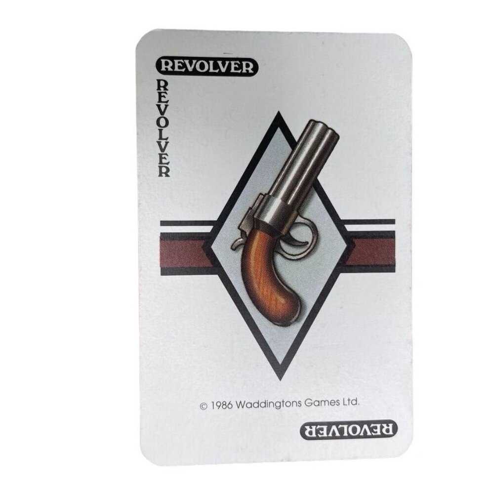 Vintage 1986 CLUE Revolver Weapons Card Replacement Game Piece u
